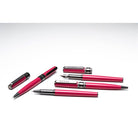 Tom Hessin Rebel Collection Jewellers Rouge Fountain Pen With Gunmetal Trim & PVD Black Medium Nib