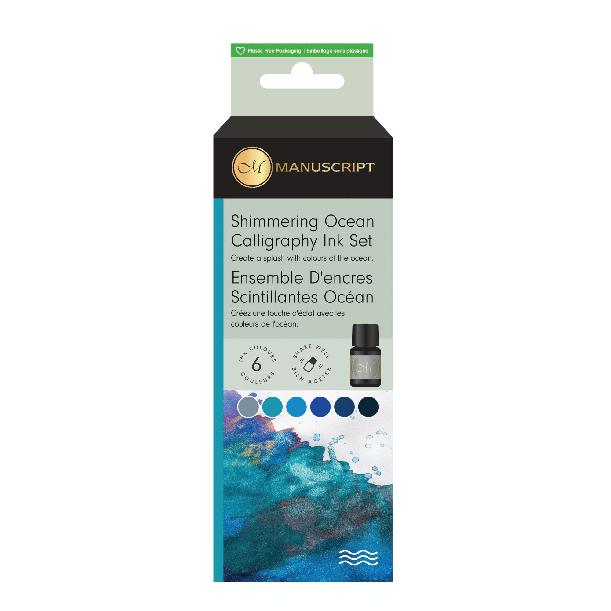 Shimmer Ink (7ml) Pack of 6 - Ocean.