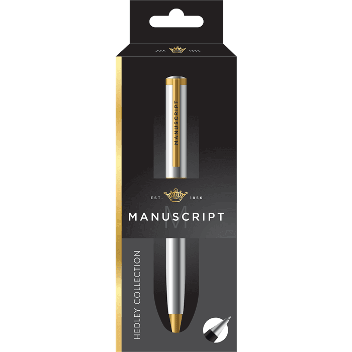 Hedley Prestige Mixed Metal Chrome & Gold Trim - Ballpoint Pen.