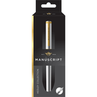 Hedley Prestige Mixed Metal Chrome & Gold Trim - Fountain Pen - Manuscript Medium Italic Nib.