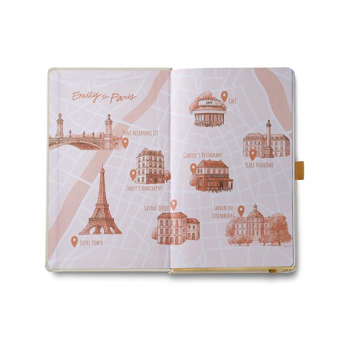 Sheaffer Emily in Paris Medium Notebook 90 GSM Ink Friendly with Embossed Eiffel Tower - Beige