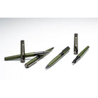 Tom Hessin Rebel Collection Garrison Green Fountain Pen With Gunmetal Trim & PVD Black Extra Fine Nib