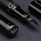 Tom Hessin Revolution Collection Charcoal Ballpoint Pen with Wooden Barrel & Gunmetal Trim