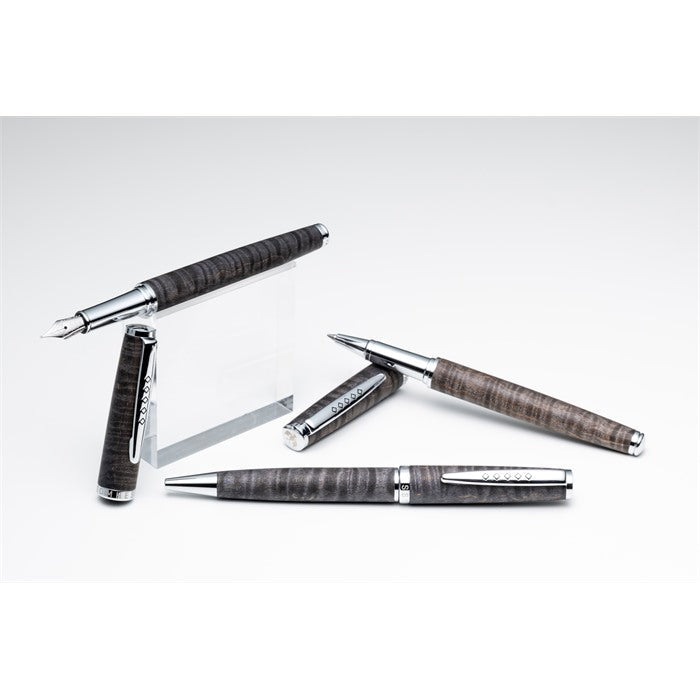 Tom Hessin Edinburgh Collection Stockbridge Stone Fountain Pen With Chrome Trim & Stainless Steel Fine Nib