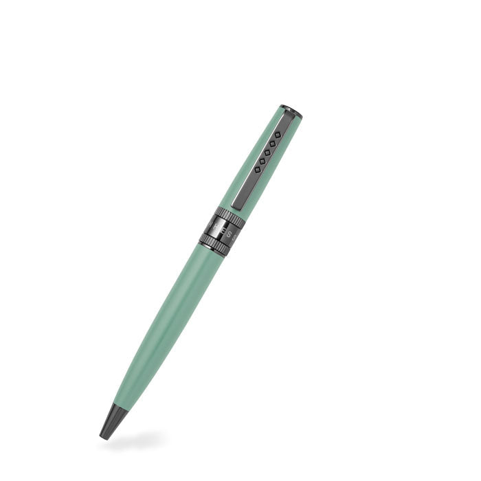 Tom Hessin Rebel Collection Cambridge Blue Ballpoint Pen With Gunmetal Trim