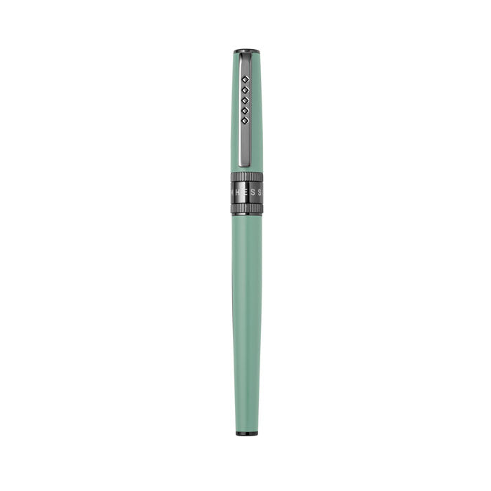 Tom Hessin Rebel Collection Cambridge Blue Rollerball Pen With Gunmetal Trim
