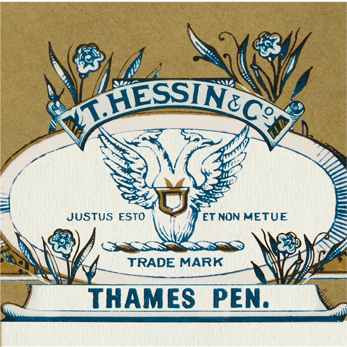 Tom Hessin Charles Collection Thames Blue Iridium Nib Medium