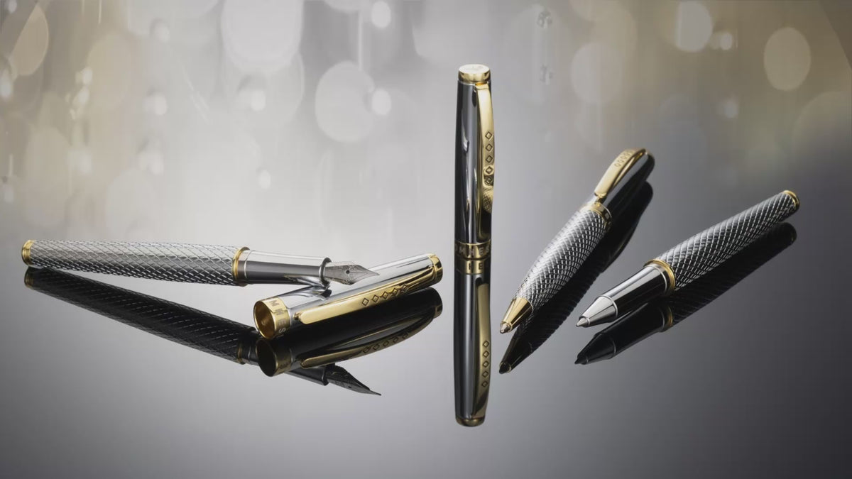 Tom Hessin Magnetic Series Ritz Rollerball Pen with Gold Plated Trim
