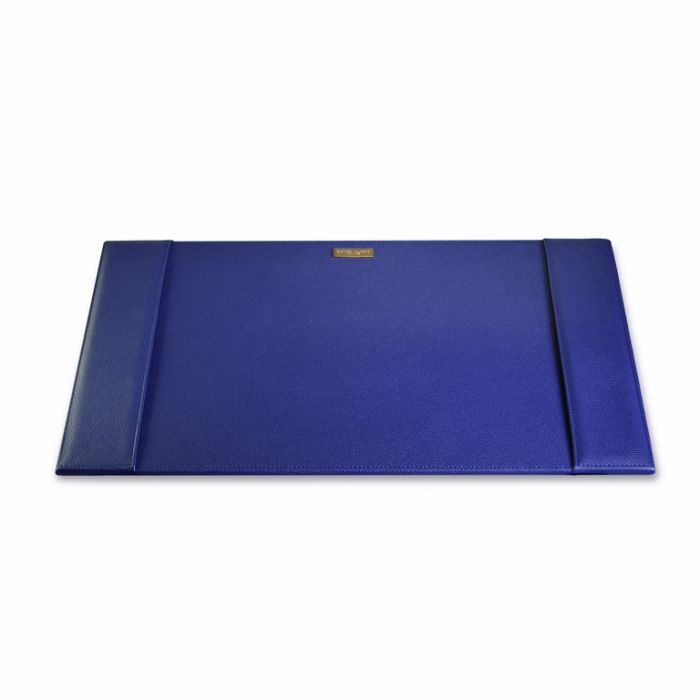 Blue leather desk pad sale